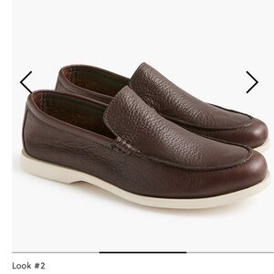 J. Crew Men's Pebble Brown Leather Venetian Loafers Size 11/ NWT